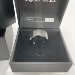 King Will 8mm TUNGSTEN CARBIDE Beveled Edge Comfort Fit Band RING - Size 6.5